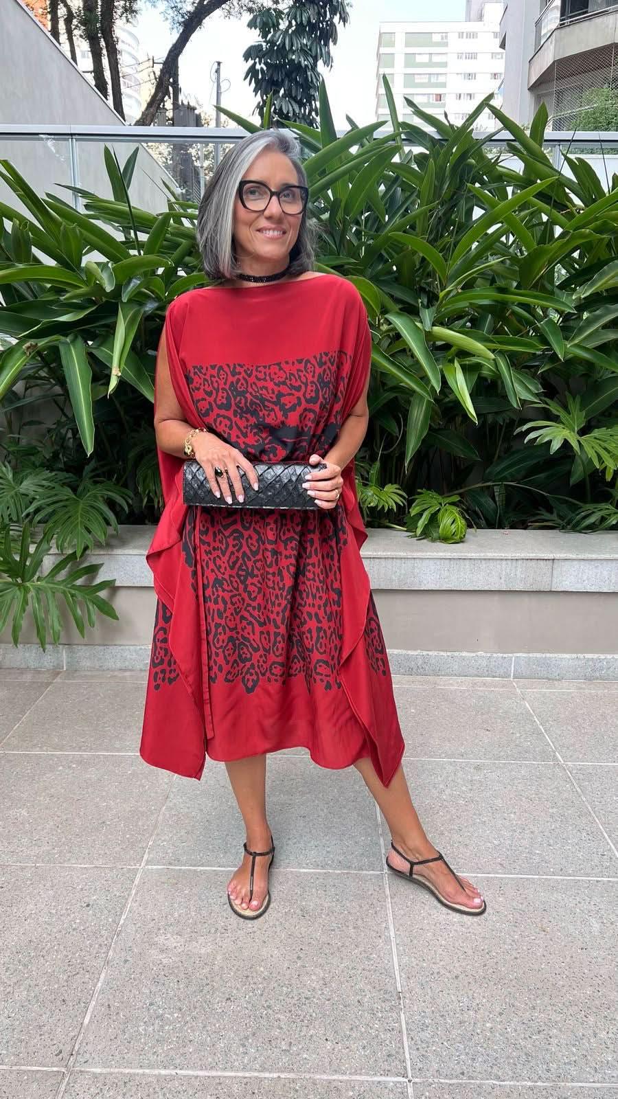 Kaftan Midi Seda Estampa Carmelia