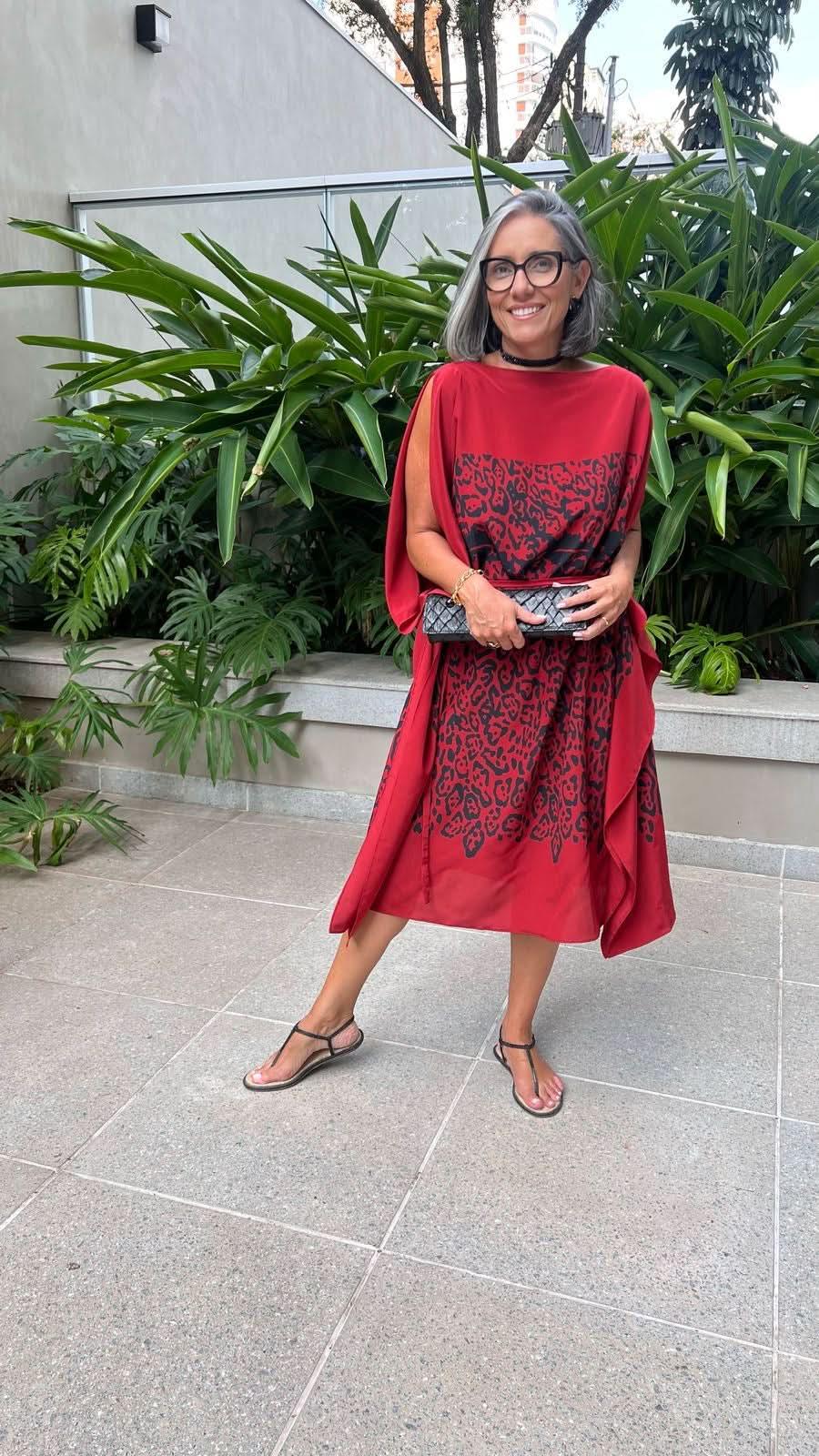 Kaftan Midi Seda Estampa Carmelia