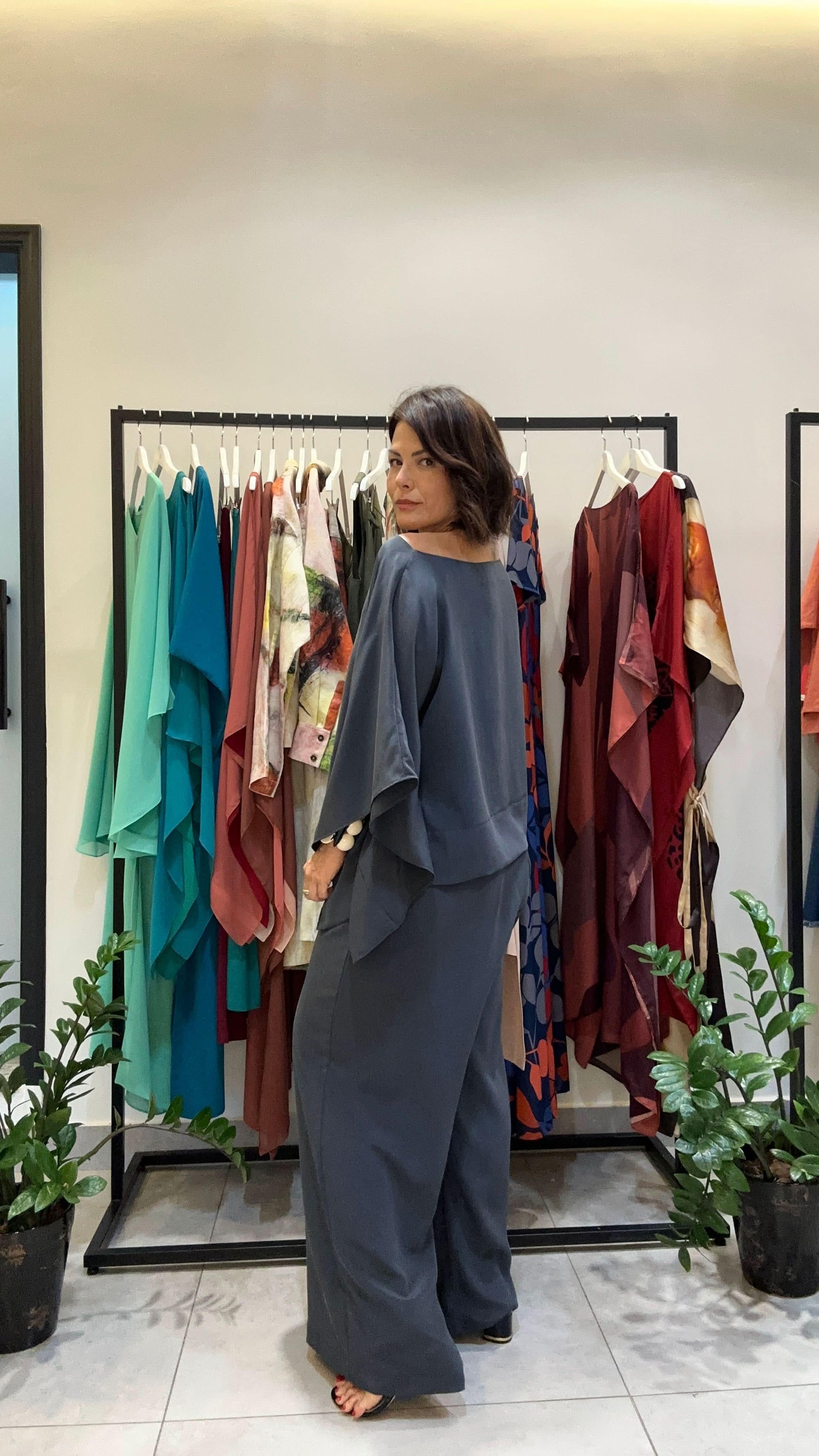 Conjunto Kimono Seda Pura Carmelia