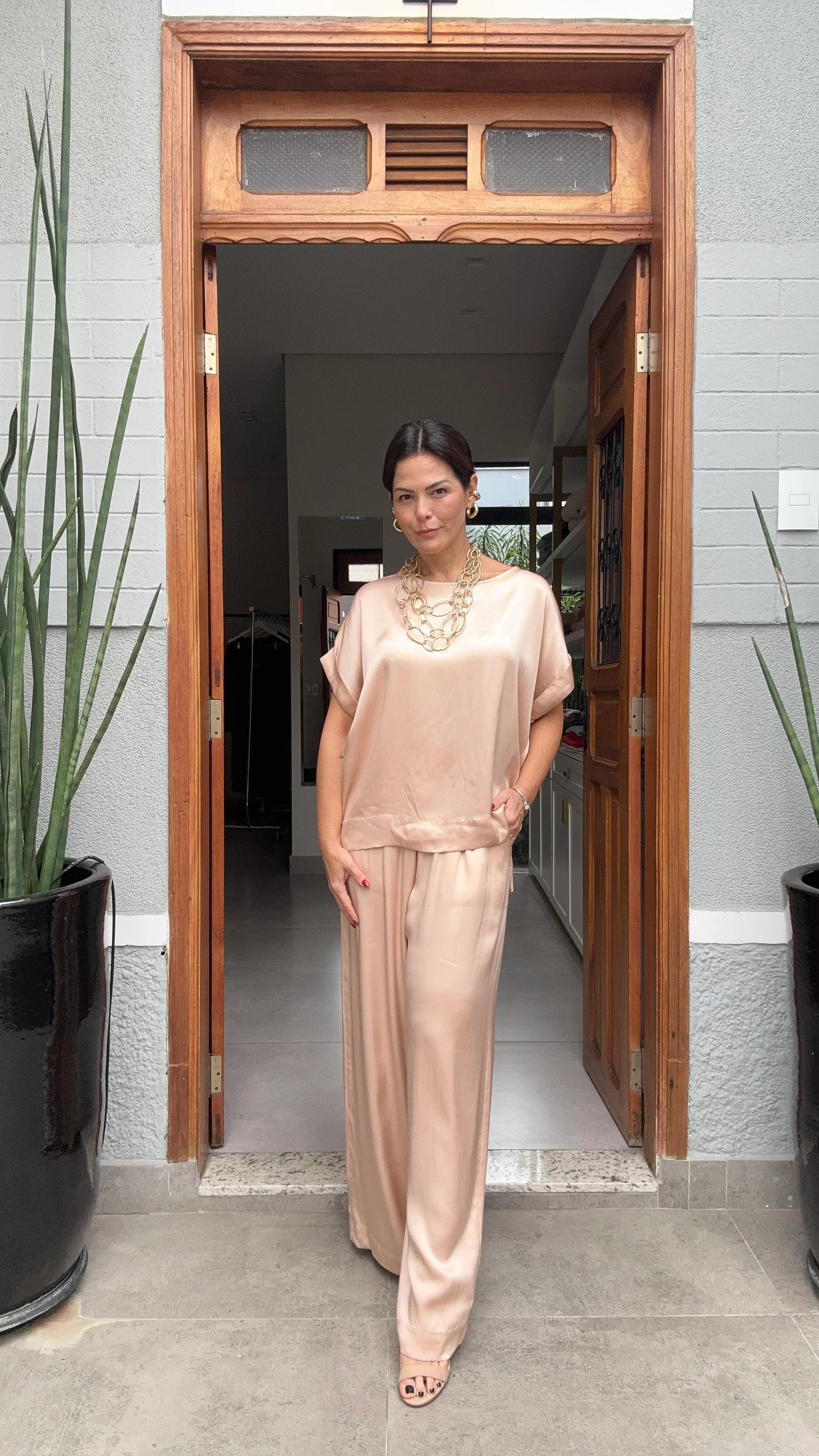 Conjunto Viscose Acetinado Carmelia