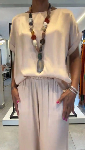 Conjunto Viscose Acetinado Carmelia