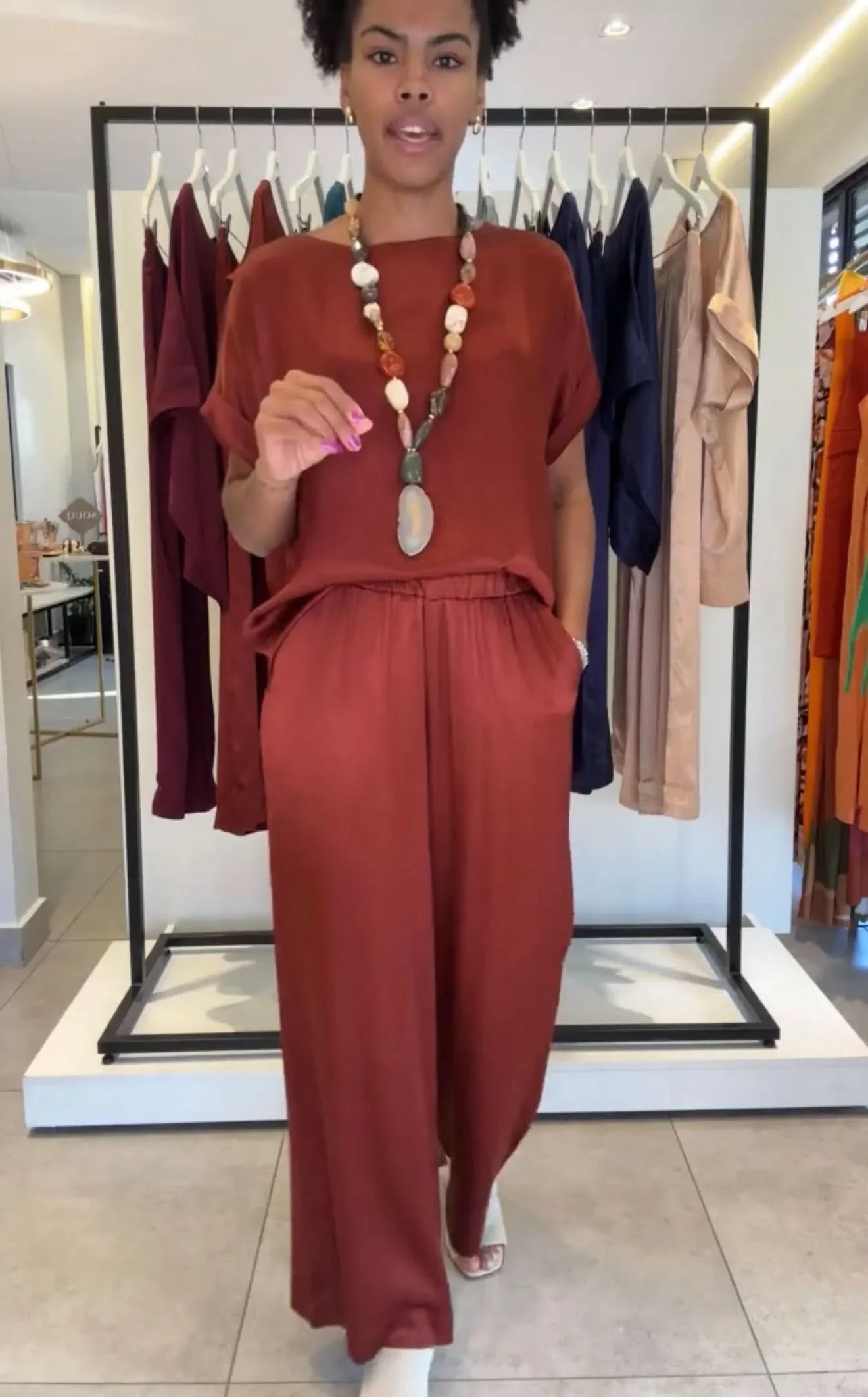 Conjunto Viscose Acetinado Carmelia