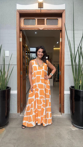 Vestido Stones Laranja Carmelia