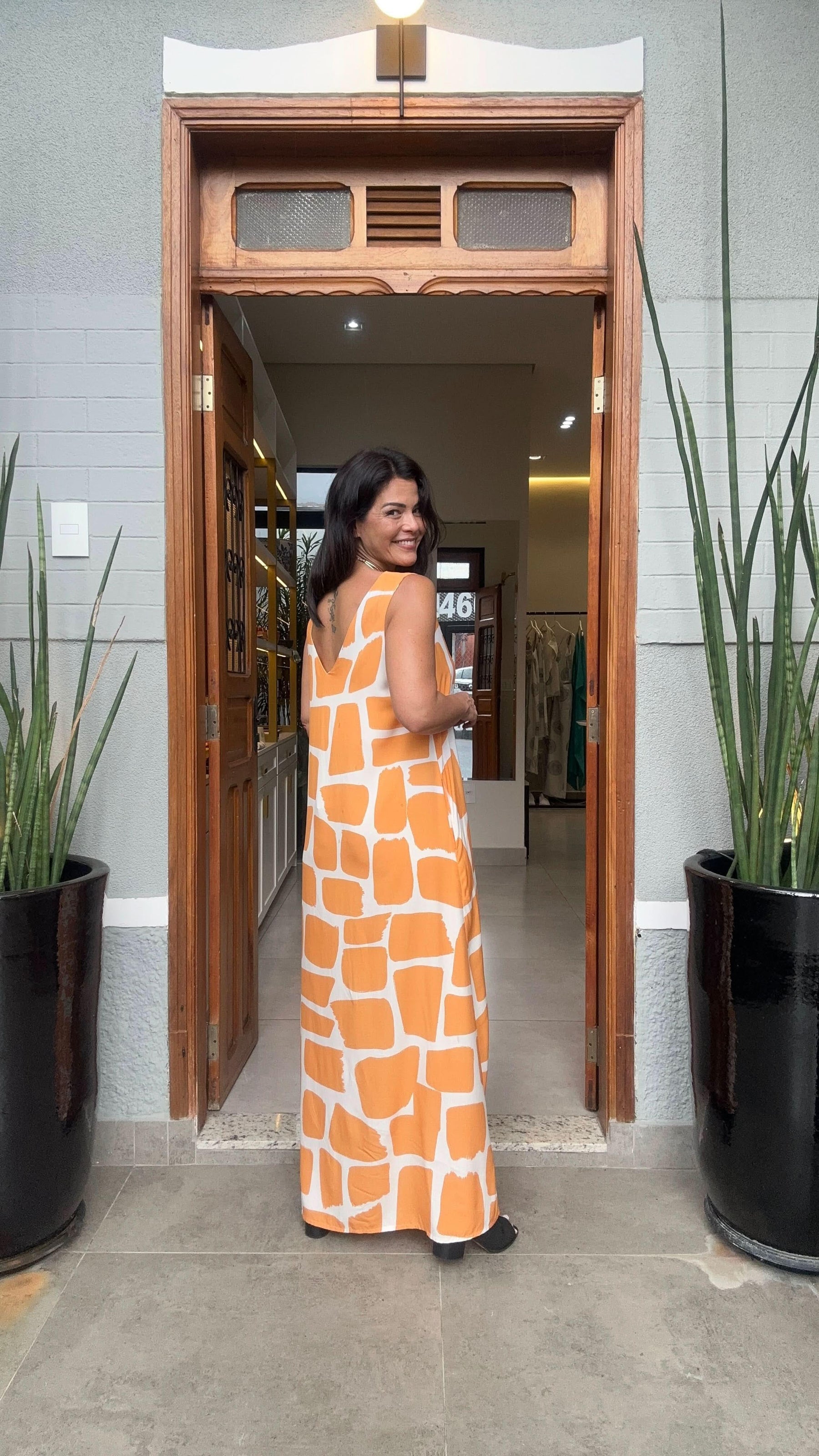 Vestido Stones Laranja Carmelia