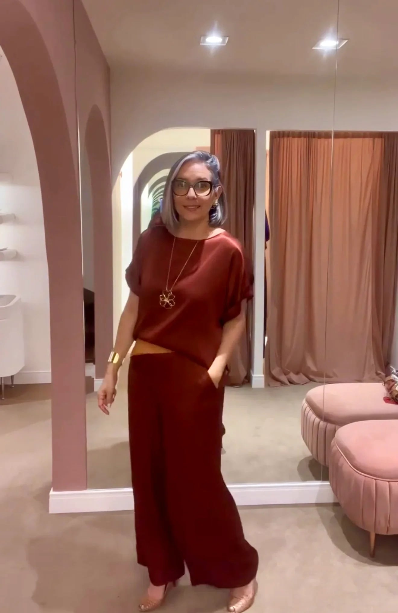 Conjunto Viscose Acetinado Carmelia