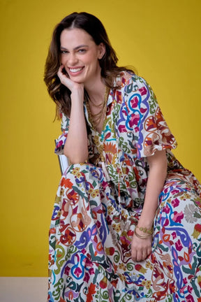 Vestido Camila Estampa Tapeçaria Carmelia