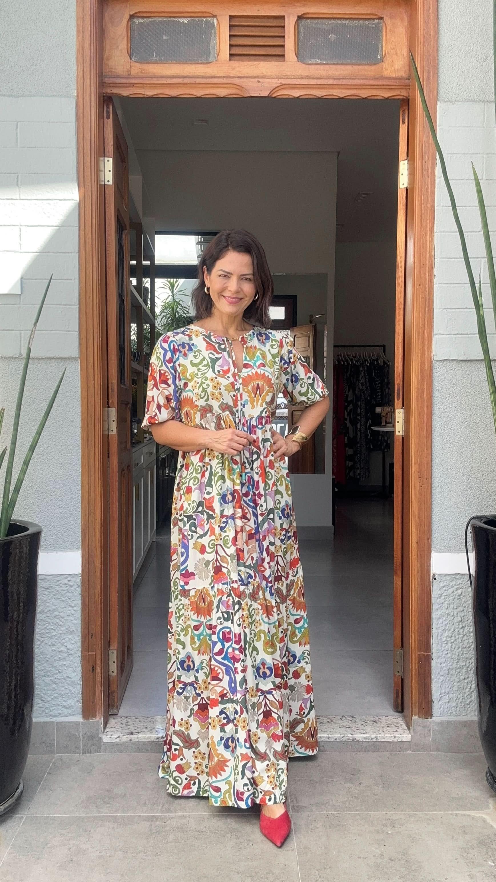 Vestido Camila Estampa Tapeçaria Carmelia