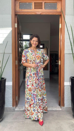 Vestido Camila Estampa Tapeçaria Carmelia