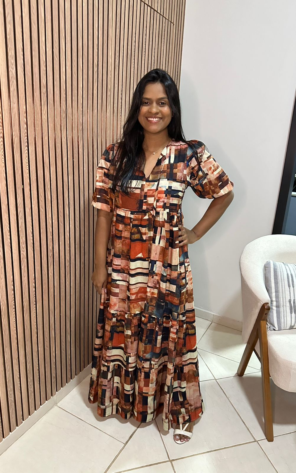 Vestido Camila Estampa Detroit Carmelia