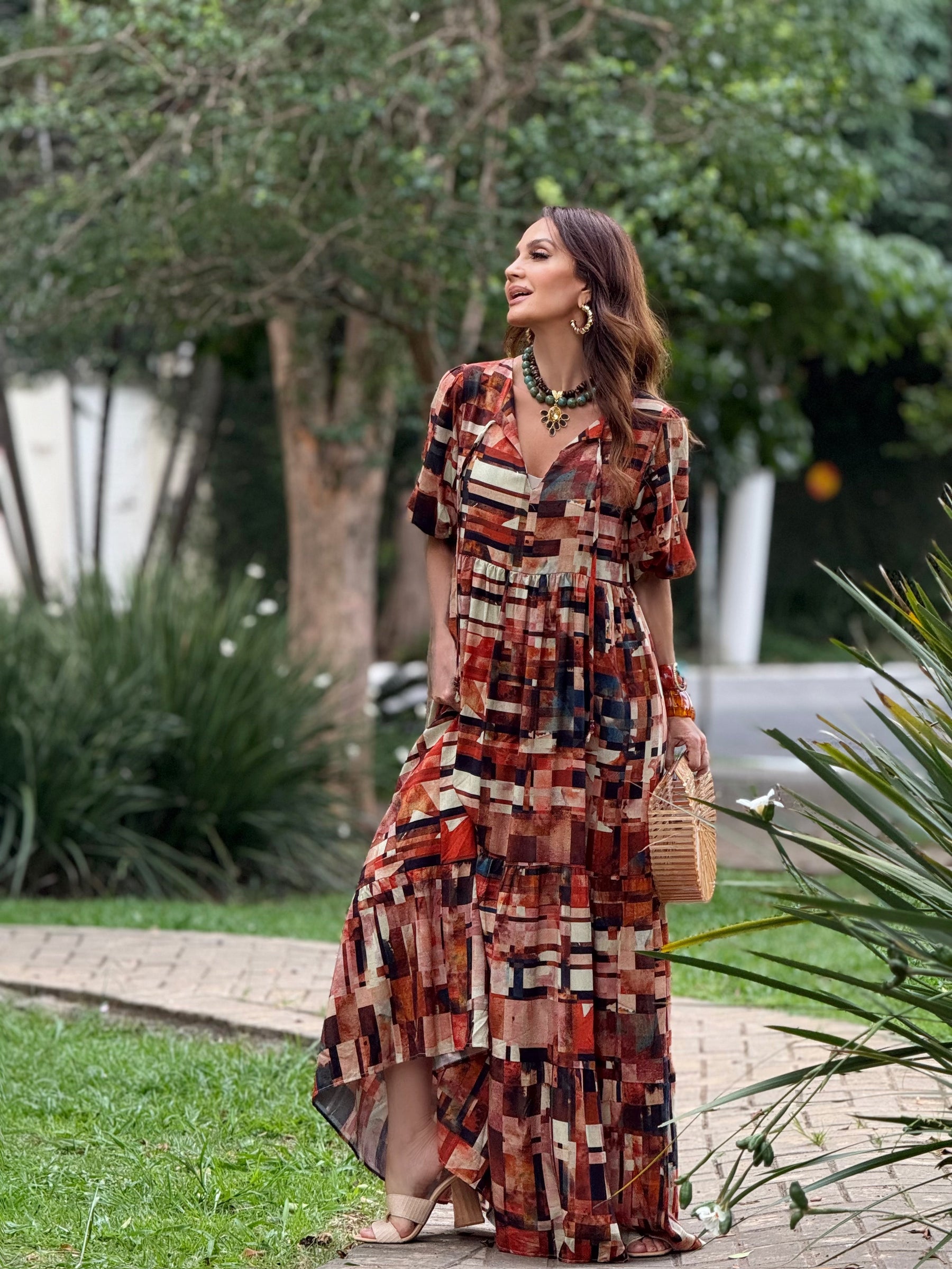 Vestido Camila Estampa Detroit Carmelia