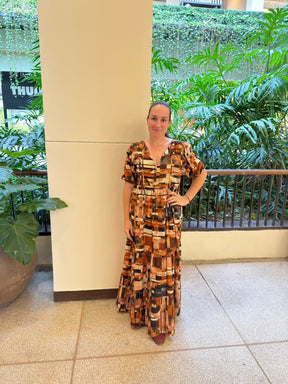 Vestido Camila Estampa Detroit Carmelia