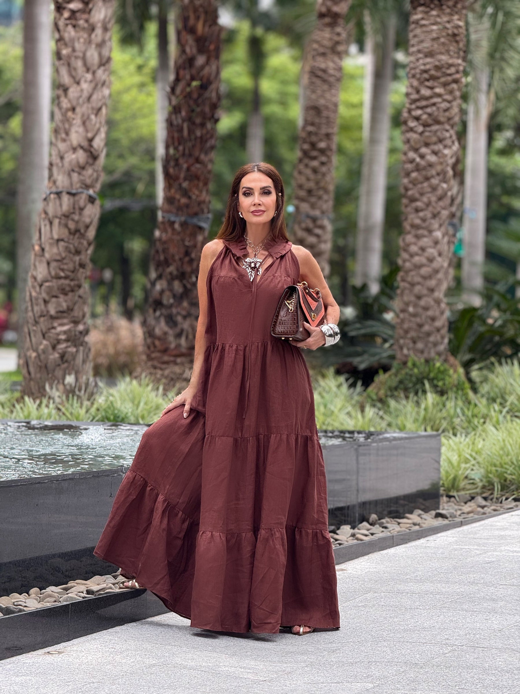 Vestido Santa Fé em Linho Carmelia