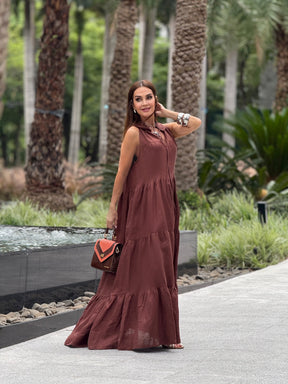 Vestido Santa Fé em Linho Carmelia