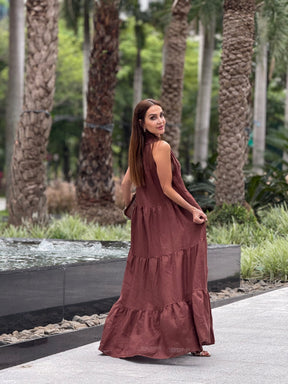 Vestido Santa Fé em Linho Carmelia