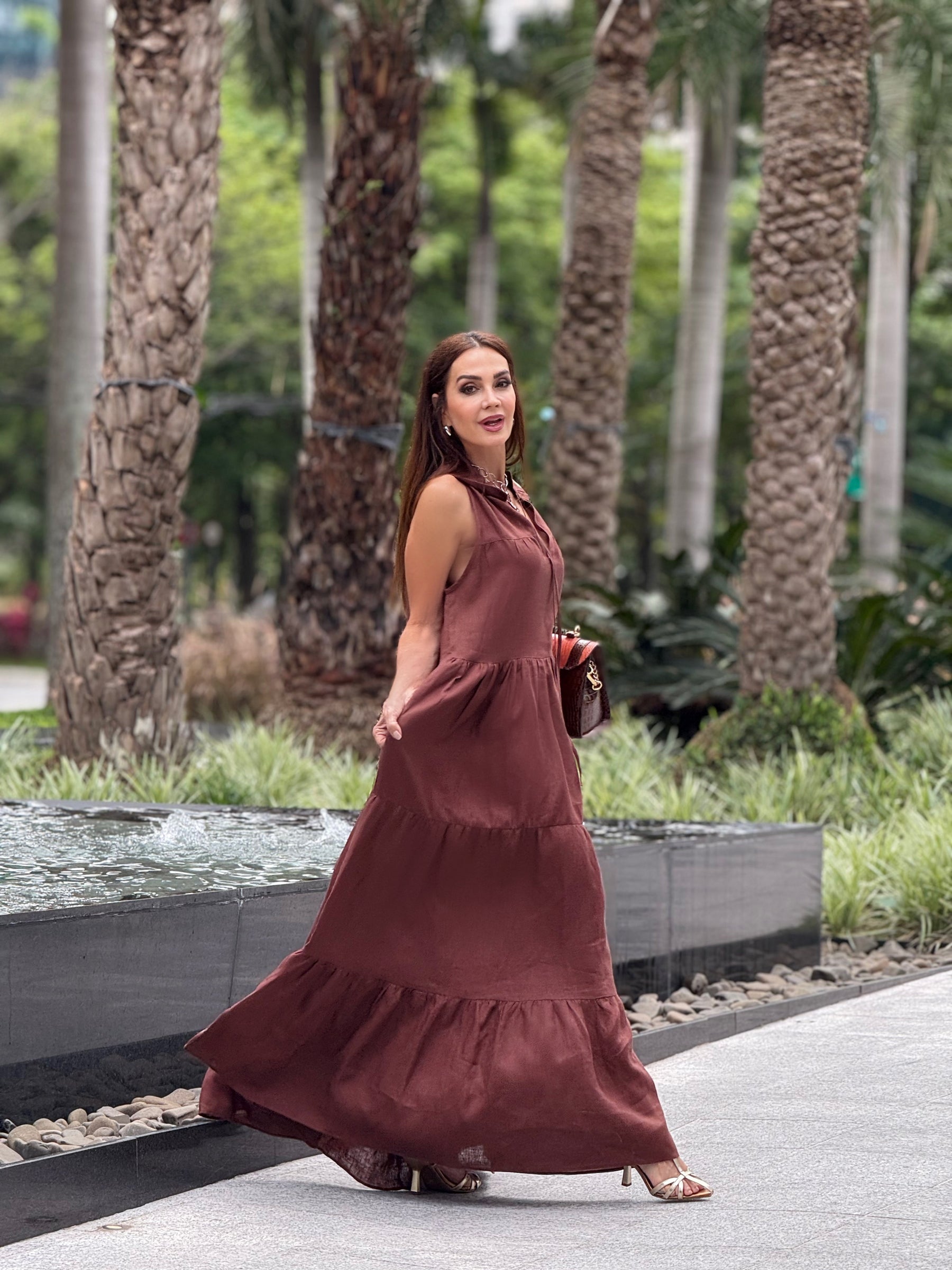 Vestido Santa Fé em Linho Carmelia