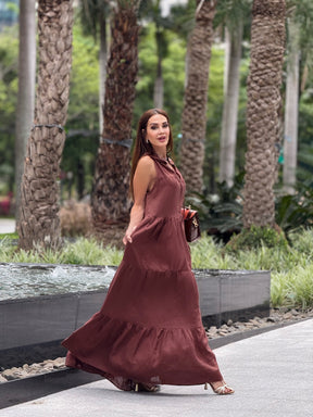 Vestido Santa Fé em Linho Carmelia