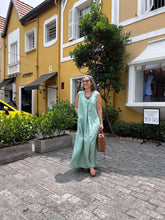 Vestido Pregas Linho Green Deb Carmelia